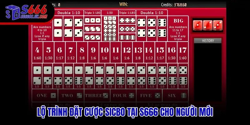Lộ trình từng bước đặt cược Sicbo 1 phút tại S666 cho tân thủ