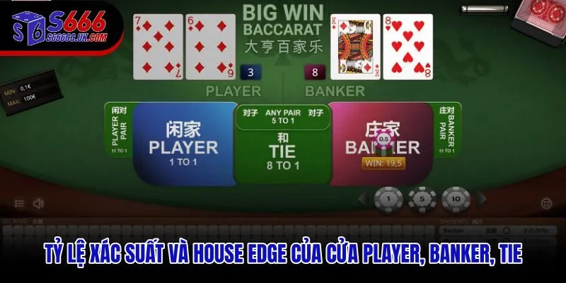 Chiến thuật đánh Baccarat dựa trên xác suất và house edge từng cửa cược